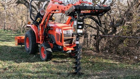 kubota skid steer auger|kubota tractor post hole digger.